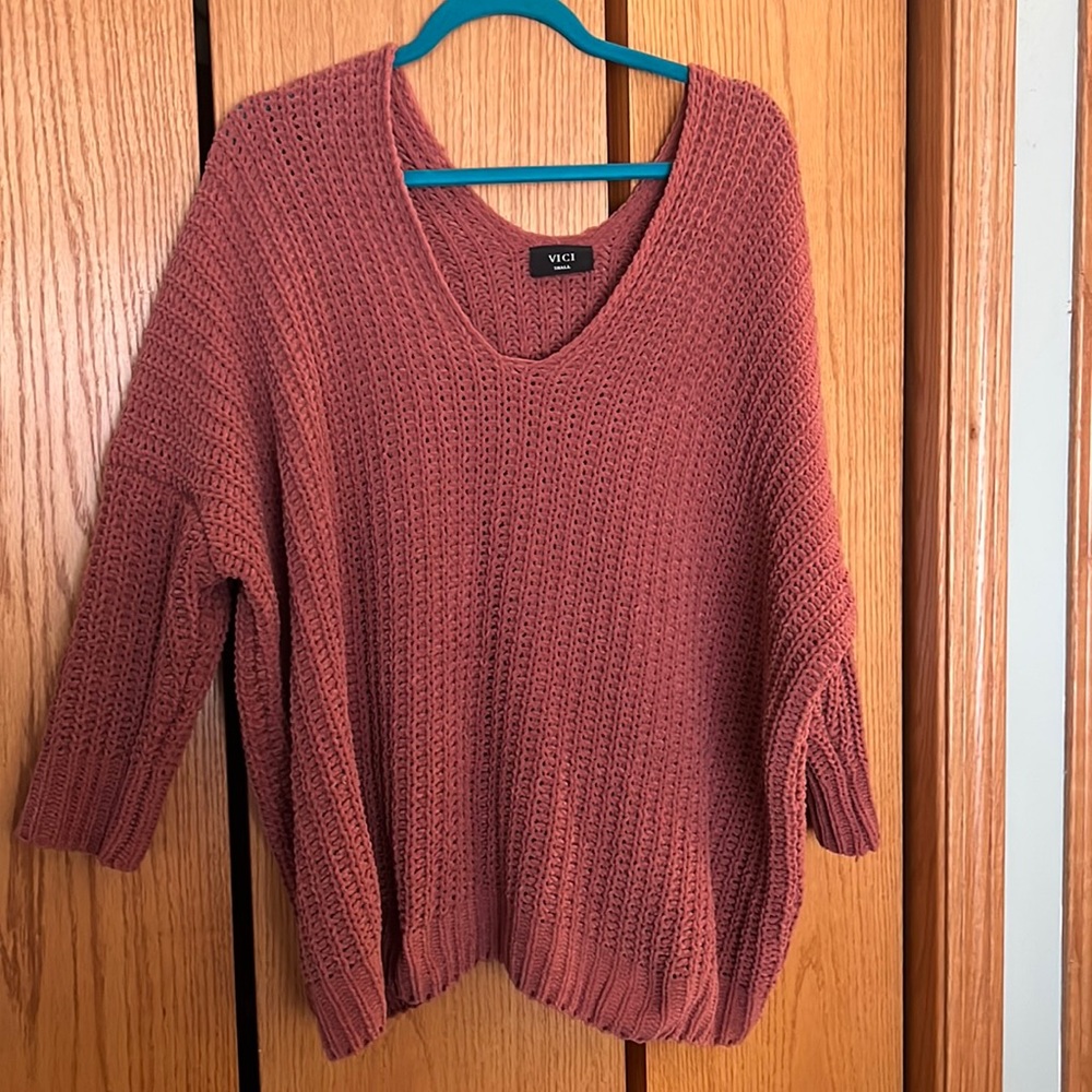 Vici Oversized V-neck Sweater